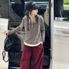 Conjunto de Primavera para Niñas 2026 Nuevo Conjunto de Dos Piezas con Sudadera con Capucha Rayada y Pantalones Cargo para Niños Mayores, Estilo Primavera y Otoño