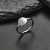 Anillo geométrico simple de temperamento para hombre y mujer, corte liso, moda ins, lujo, acero inoxidable, anillo personalizado en stock
