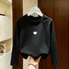 Camiseta estilosa infantil, blusa de manga comprida básica para meninas, top de desenho animado para crianças maiores, estilo primavera e outono 2026 para meninas pequenas