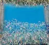 Fabricante de Venta Caliente al por Mayor 15 Colores en Stock Encaje Bordado con Lentejuelas Hoja de Sauce Flecos Iridiscentes Accesorios para Dobladillo de Vestido de Baile Latino