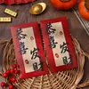 Envelope Vermelho Caligrafia Chinesa Escrito à Mão Novo Estilo 2025 Casamento Inauguração Ano Novo Dinheiro da Sorte Papel Resistente Envelope Vermelho de Mil Yuan