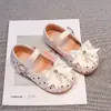 Zapatos Mary Jane para Niñas Otoño Nuevo Estilo Zapatos de Princesa con Lazo Suela Suave Zapatos Pequeños de Cuero para Niños con Falda Zapatos de Baile