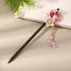 Grampo de Cabelo de Garça Voadora Estilo Antigo Grampo de Cabelo de Ébano Sintético Acessórios Hanfu Novo Estilo Chinês Grampo de Cabelo Cheongsam Joias Atacado para Mulheres