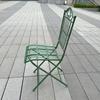 Mobiliario de Jardín de Hierro Forjado para Exterior Silla Plegable Antigua Vintage Villa Casa de Familia Silla Especial para Comedor Hogar Silla Individual con Respaldo Transfronterizo