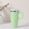 Taza con Asa para Niños de 14 oz de Venta Caliente, Taza Portátil para Coche, Taza Mini de Coche Multicolor con Popote, Regalo de Taza de Agua
