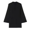 Moda femenina europea y americana transfronteriza AliExpress superventas vestido corto estilo vintage con cuello mao abotonado