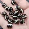 Contas Dzi Lineares Pretas e Brancas, Contas Soltas de Jade, Pulseira de 10 mm, Colar, Acessórios para Joias, Contas Artesanais Atacado