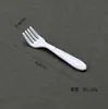 Garfo e Colher Descartáveis Mini Realistas de 4cm Adereços Pratos de Brincar com Comida Miniatura Acessórios de Cozinha para Casa de Boneca de Plástico