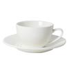 Atacado Pure White Creative Simple Coffee Cup e Pires Set Cerâmica Copo Talheres Domésticos Copo de Café LOGO