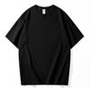 Camiseta de Algodão Puro de Manga Curta Masculina Solta Estilo Hong Kong Marca Tendência Gola Redonda Nova Estampa de Letras Meia-manga Roupas