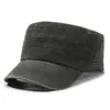 Gorra Plana de Tela Vaquera para Cuatro Estaciones Gorra Militar Retro Lavada Sombrero de Sol para Exteriores de Ocio para Hombres Hombres