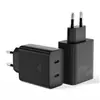 Nuevo modelo transfronterizo adecuado para iPhone 16, cargador GaN de 45W, cargador de estándar europeo, carga rápida dual-C, venta al por mayor de fábrica
