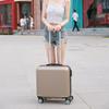 Maleta Carrito Pequeña Horizontal para Mujer, Equipaje con Ruedas Universales, Maleta para Viajes Cortos, Maleta Mini de Cabina 18 pulgadas