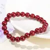 Pulsera Personalizada con Perlas de Arena Imperial de Cinabrio Natural, Arena Roja y Perlas de Arena Dorada Púrpura para la Buena Suerte en el Año Zodiacal de Uno, Venta al por Mayor de Fábrica