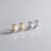 Nalan plata de ley S925 fresca y dulce estilo ins diseño de nicho exquisito hebilla de oreja en forma de corazón totalmente engastada con diamantes M06214