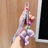 Chaveiro de Lírio-do-vale Crocheted Acabado Sino Pingente Sino de Vento Pingente de Bolsa Mochila Feminina Pingente Pequeno Presente