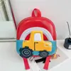 Mochila Escolar para Jardín de Infancia de Comercio Exterior, Mochila Rígida de Dibujos Animados de Coche Lindo, Lonchera, Mini Mochila para Bebé