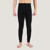 Calentadores largos para hombre de color liso sin bolitas cintura alta otoño Calentadores largos ropa interior para hombre leggings