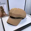 Nuevo Sombrero Octogonal de Ala Cuadrada para Primavera y Otoño para Mujer, Versión Coreana, Gorra de Pico de Pato Moderna y Versátil, Sombrero de Artista Retro de Celebridad de Internet