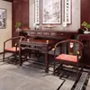 Novo Conjunto de Mesa de Altar em Madeira Maciça Ébano Estilo Chinês, Conjunto de Seis Peças Rústico com Cabeça Elevada, Mesa Oito Imortais em Madeira Maciça, Suporte para Flores