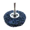 Disco de desbaste preto e azul de 2 polegadas, 3 polegadas, 5 polegadas com cabo, disco de desbaste de diamante para roda de polimento de metal de aço inoxidável