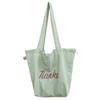 Bolsa Tote Leve de Grande Capacidade para Lazer e Deslocamento de Novos Alunos, Bolsa de Ombro Simples de Tecido de Nylon com Cordão para Mulheres