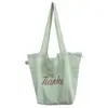 Bolsa Tote Relaxante Feminina 2024 Nova Bolsa de Lona com Cordão Leve para o Trabalho Bolsa Tote de Grande Capacidade Bolsa de Ombro