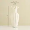 Vaso de Cerâmica Estilo Cream Shumen Acessível de Luxo Enfeites para Arranjo de Flores da Sala de Estar de Casa Dispositivo Hidropônico para Flores Design de Nicho