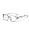 Lentes 2024 Nuevo Tr90 Cuadrado Espejo Plano para Mujer Beige Versátil Espejo Liso Estilo Coreano Lentes de Montura Cuadrada para Hombre