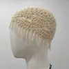 Sombrero Pañuelo con Borlas Huecas Estilo Japonés para Mujer, Sombrero de Punto Tejido a Mano Bohemio, Estilo Étnico Delgado para Primavera y Verano