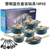 Juego de Utensilios de Cocina Antiadherentes Coloridos de Acero Inoxidable para Exportación 12 Piezas con Mangos Chapados en Oro, Olla para Sopa, Juego de Sartenes, Utensilios de Cocina, Vaporera