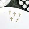 Manicura Estilo Oscuro Serie de Joyería de Aleación Decoraciones para Manicura Cruzada Accesorios Metálicos Retro Pendientes DIY