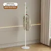 Cabideiro de Chão em Ferro com Base em Pedra Sinterizada de Luxo Leve, Design Minimalista para Hall de Entrada