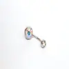 Popular Transfronterizo Europeo y Americano Acero Inoxidable Diamante Prensado Ombligo Clavo Anillo de Ombligo Joyería para Piercings Venta Directa de Fábrica Personalidad