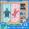 Toalla de baño grande con estampado de logotipo personalizado de terciopelo de doble cara ultrafino transfronterizo, que no mancha la arena, de secado rápido, suave y absorbente del sudor, para playa