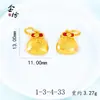 Accesorios DIY de Esmalte Dorado Arena de Larga Duración Sin Decoloración Colgante de Gato de la Suerte Hello Kitty Lindo de Dibujos Animados Materiales para Enhebrar con Agujero