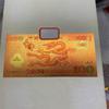 Nota de ouro do Deus da Riqueza, ano do dragão, zodíaco, cem yuans, envelope vermelho, nota de ouro comemorativa, imitação de folha de ouro, presente de ano novo, seguro bancário, presente de acompanhante
