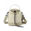 Bolsa Transversal Multifuncional à Prova de Vento para Exterior Mochila Pequena Portátil Feminina Fechamento por Cordão Bolsa de Ombro Único Leve Bolsa para Garrafa de Água