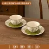 Juego de vajilla de cerámica rústica vintage de lujo ligero con decoración bajo vidriado, tazones y platos para uso doméstico, regalo de inauguración de casa