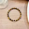 Pulseiras Empilhadas de Pedra Olho de Tigre Retrô com Contas Fulu para Mulheres, Luxo Acessível e Pulseiras de Alta Qualidade, Acessórios de Pulseira de Nicho Exquisitos
