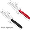 Acero Inoxidable Cabeza Redonda Codificado por Color Dentado Cocina Fruta Cuchillo para Bistec de 4.5 pulgadas Cuchillo Especial para Bistec