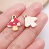 20 Estilos de Casa de Hongo con Goteo de Aceite Colgantes de Aleación de Acción de Gracias Charms para Pulsera de Collar DIY Accesorios para Llaveros