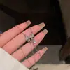 Collar de borla larga con lazo de alta calidad, nicho, cadena para clavícula de circón exquisito para mujer, collar de temperamento versátil, venta al por mayor