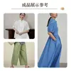 Tejido de Algodón Puro Listo para Usar Estilo Retro Crepé Lavado a la Arena Imitación Bambú Lino Urdimbre y Trama Personalizados 67 Colores Fabricante