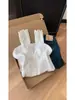 Cardigã de malha com gola V e manga com detalhe em renda verde, top casual outonal feminino estilo coreano
