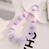 Nova Corrente de Celular com Contas em Cubo de Queijo Criativa Pingente de Bolsa com Bola de Pelo Chaveiro de Contas Pintado à Mão Acessórios Atacado