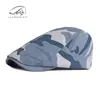 Boné de Baseball Masculino Novo para Primavera e Verão, Boné Casual Camuflado Estilo Coreano para Usar para Frente, Boina Retrô Britânica para Mulheres, Ajustável