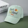 Chapéu de Sol Infantil Bordado Unissex Boné de Beisebol Proteção Solar Chapéu Bico de Pato Chapéu com Proteção de Letra Chapéu de Bebê Verão Fino