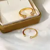 Anillo abierto de estrella bañado en oro real de 18k, juego de dos piezas, simple y elegante, anillo para el dedo índice elegante, joyería de diseñador para mujer