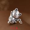 Golden Deer King Silver 990 Vintage Old Craft Pingente Atacado Oco Tridimensional Gatinho Menina Pingente Bonito